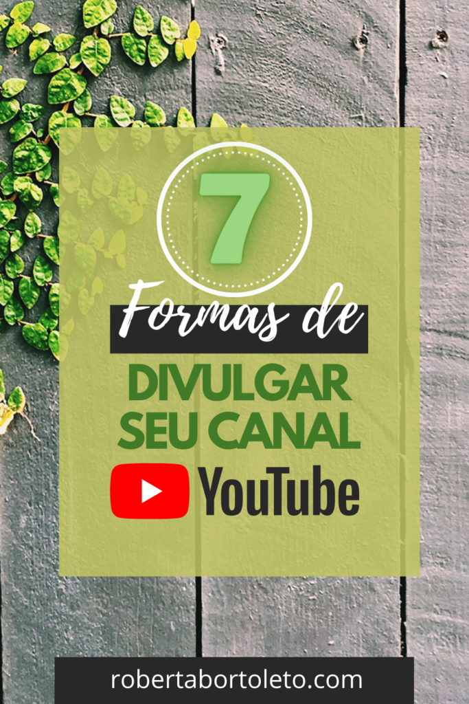 divulgar canal do Youtube